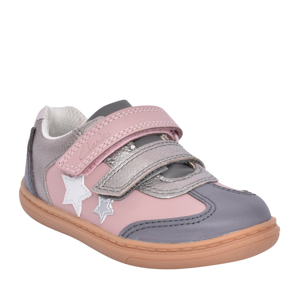 Girls Flash Print Pink Combi Shoe In Kids G Fit