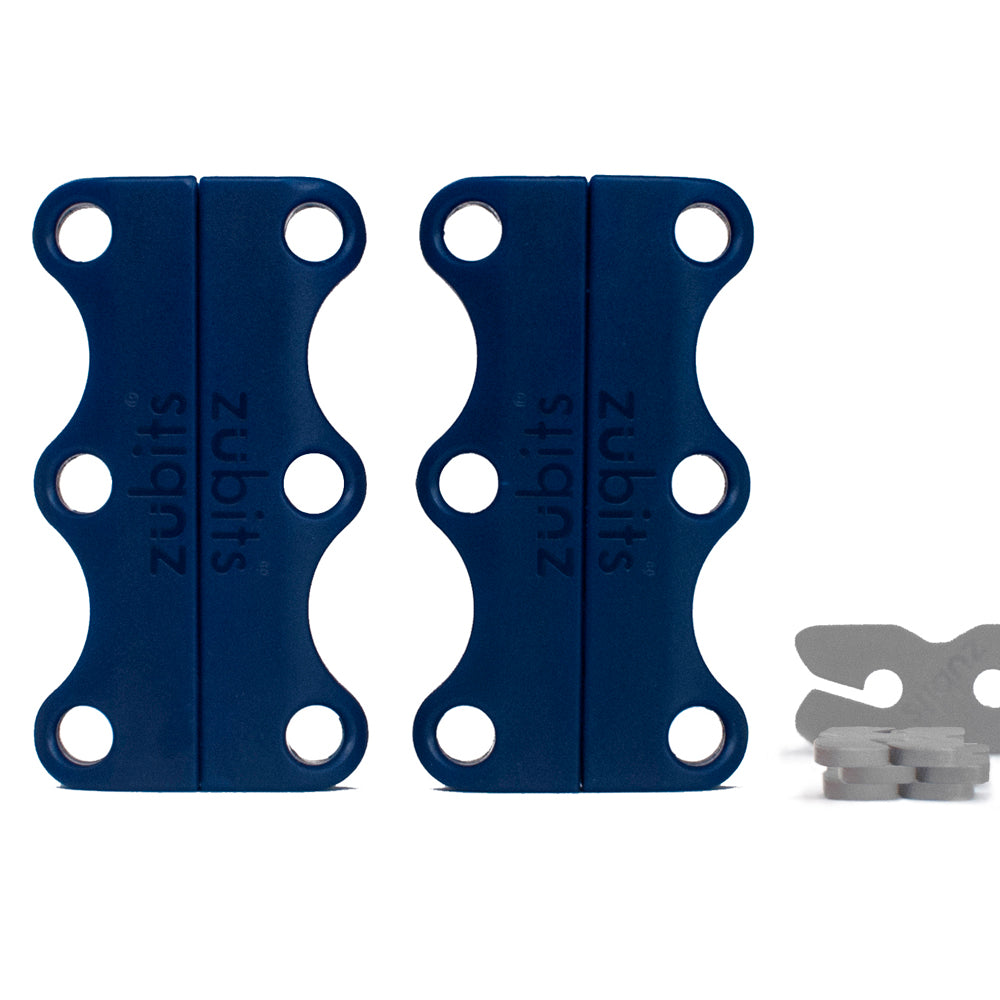 Zubits Medium Strength Magnetic Laces In Navy