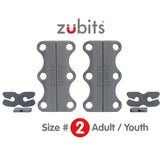 Zubits Medium Strength Magnetic Laces In Grey