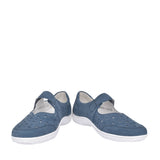 Ladies 496325 Henni Velcro Shoe In Denim