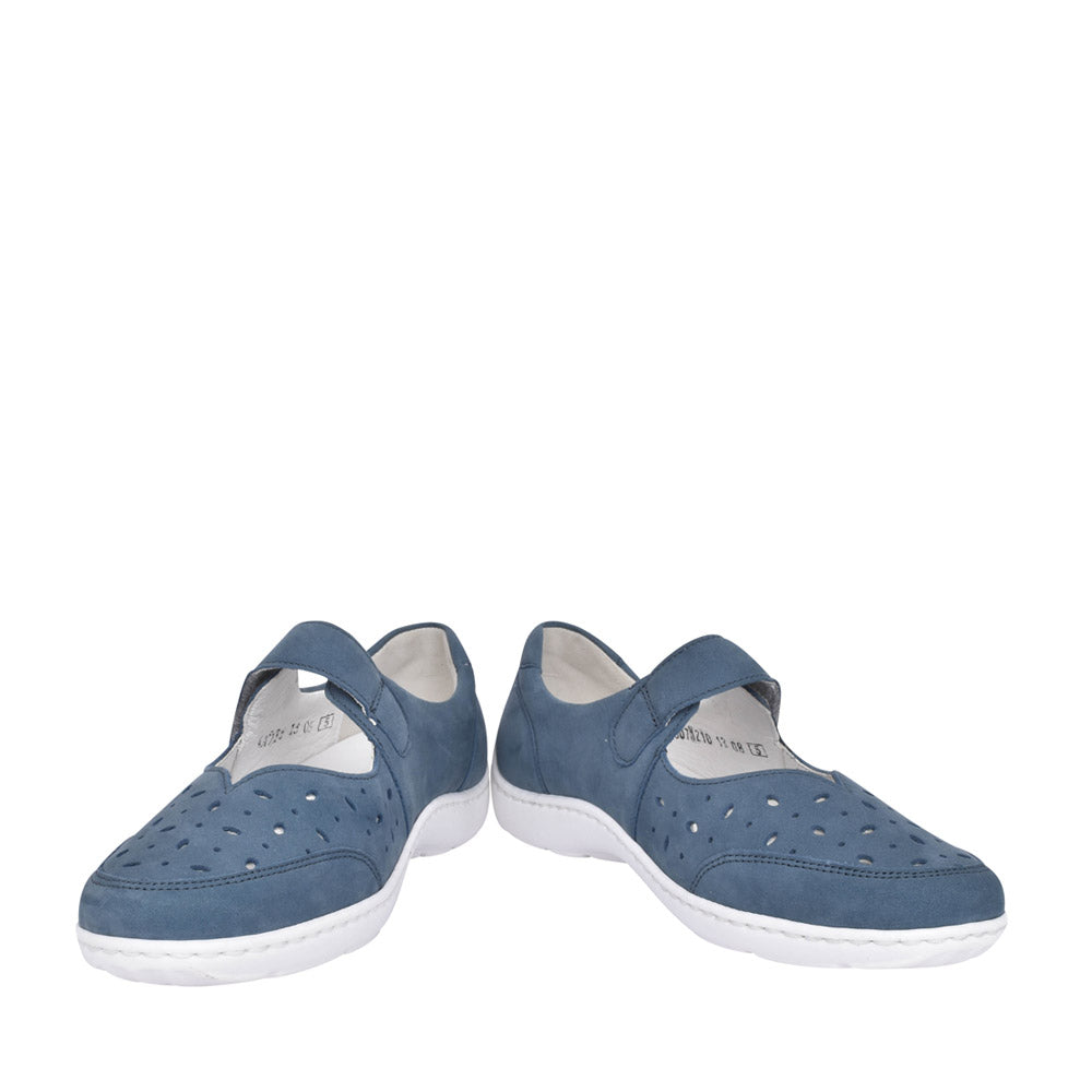 Ladies 496325 Henni Velcro Shoe In Denim