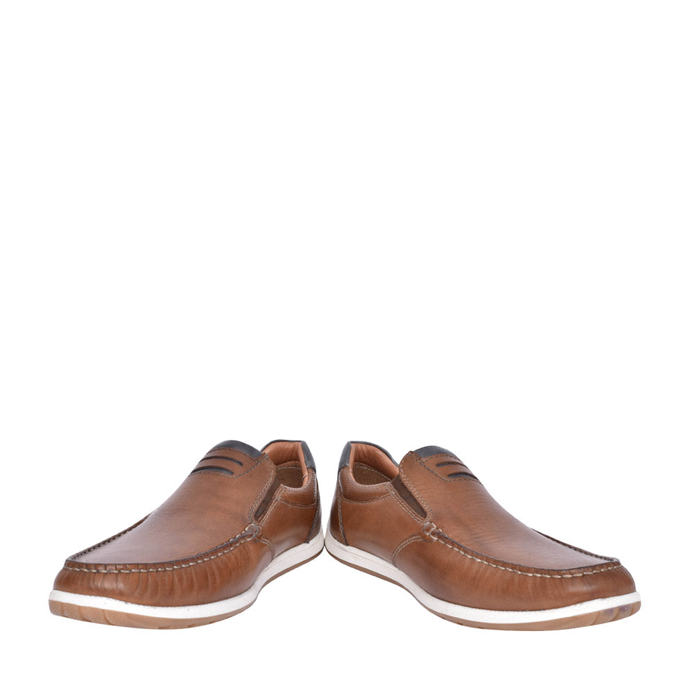 Mens Sage Slip On Shoe In Whiskey