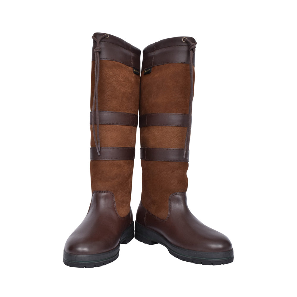 Unisex Galway Leather Country Boot In Walnut
