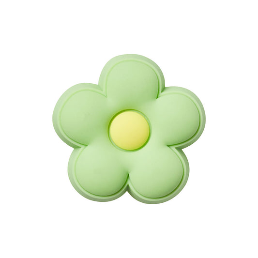 Green Flower Single Jibbitz Charm In Green
