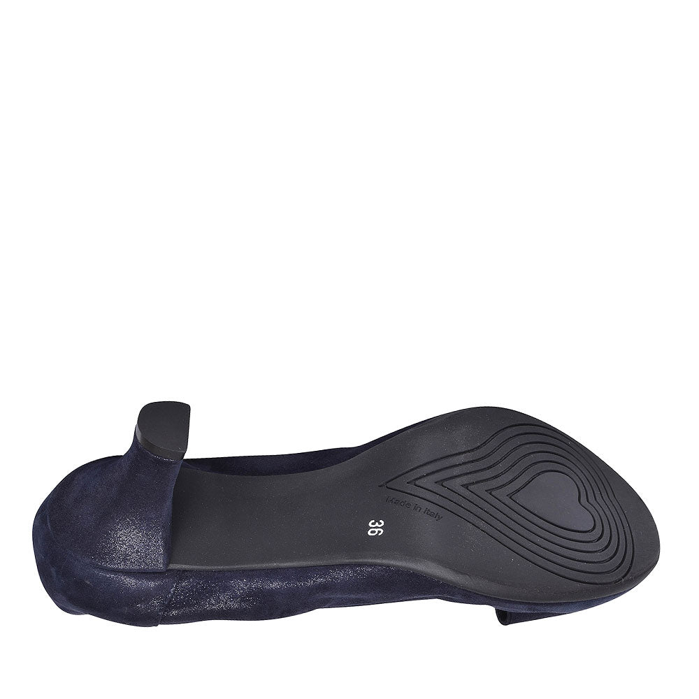 Ladies 3047 Low Heel Court Shoe In Navy