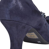 Ladies 3047 Low Heel Court Shoe In Navy