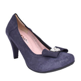 Ladies 4012 Medium Heel Court Shoe In Navy