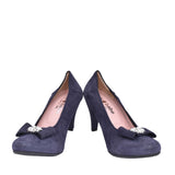 Ladies 4012 Medium Heel Court Shoe In Navy