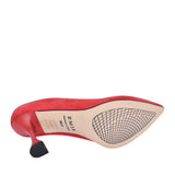 Ladies 7975 High Heel Court Shoe In Red