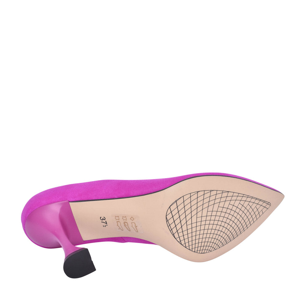 Ladies 7975 High Heel Court Shoe In Hot Pink