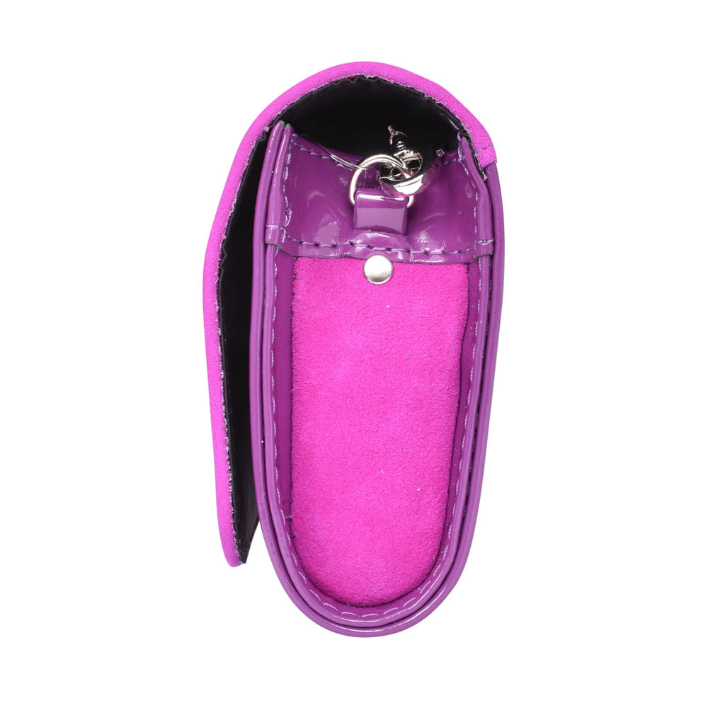 Ladies T20 Diamante Clutch Bag In Hot Pink