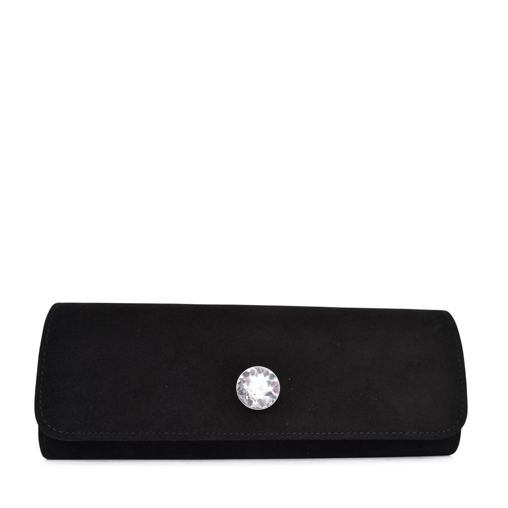 Ladies T20 Diamante Clutch Bag In Black