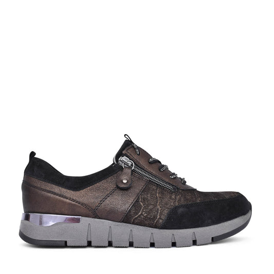 Ladies 9080009 H-petra Laced Trainer In Black