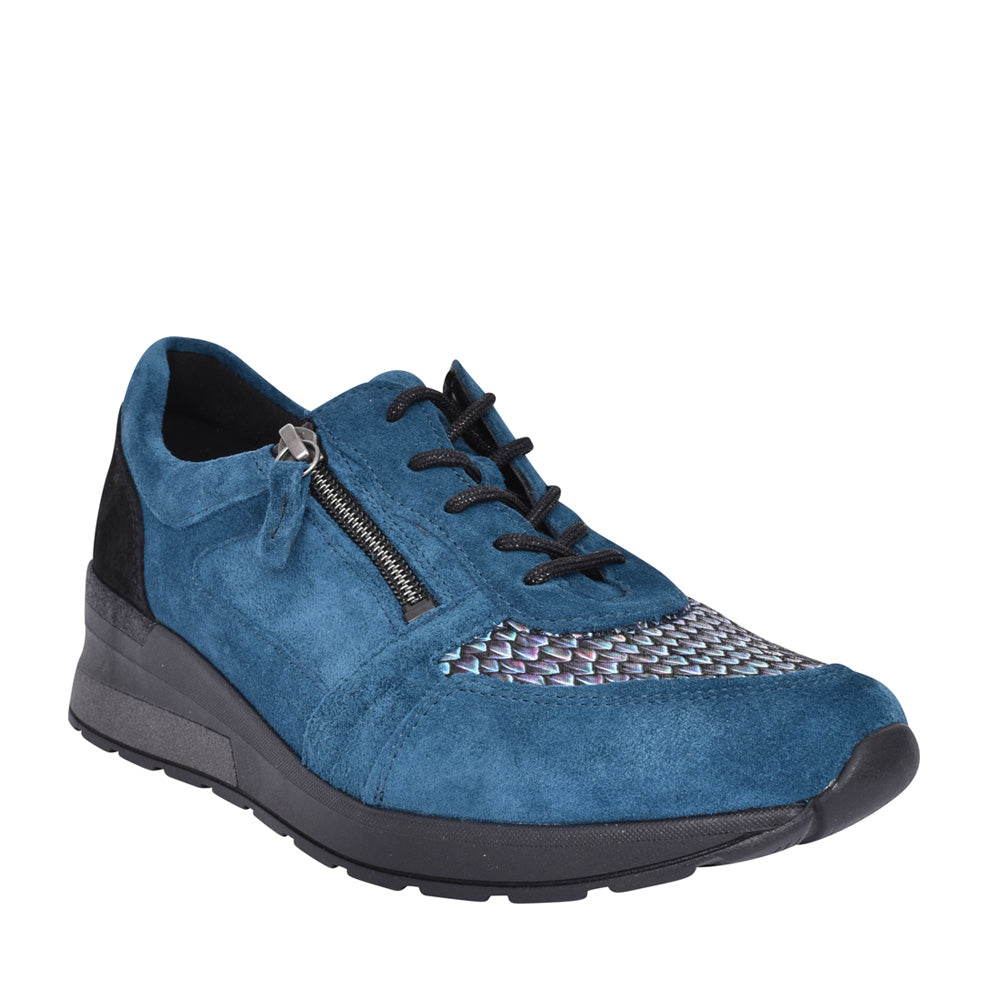 Ladies 939h01 H-clara Laced Trainer In Blue