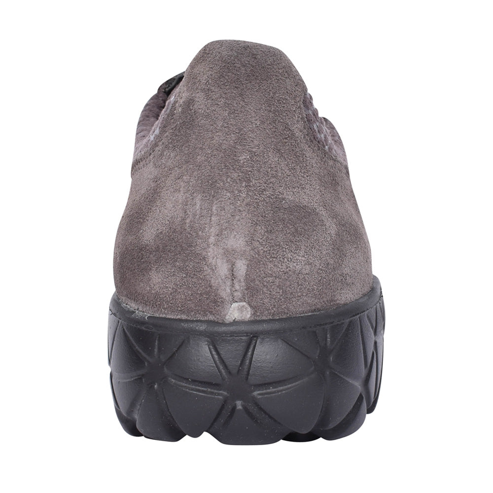 Ladies H89001 Havy Laced Trainer In Grey