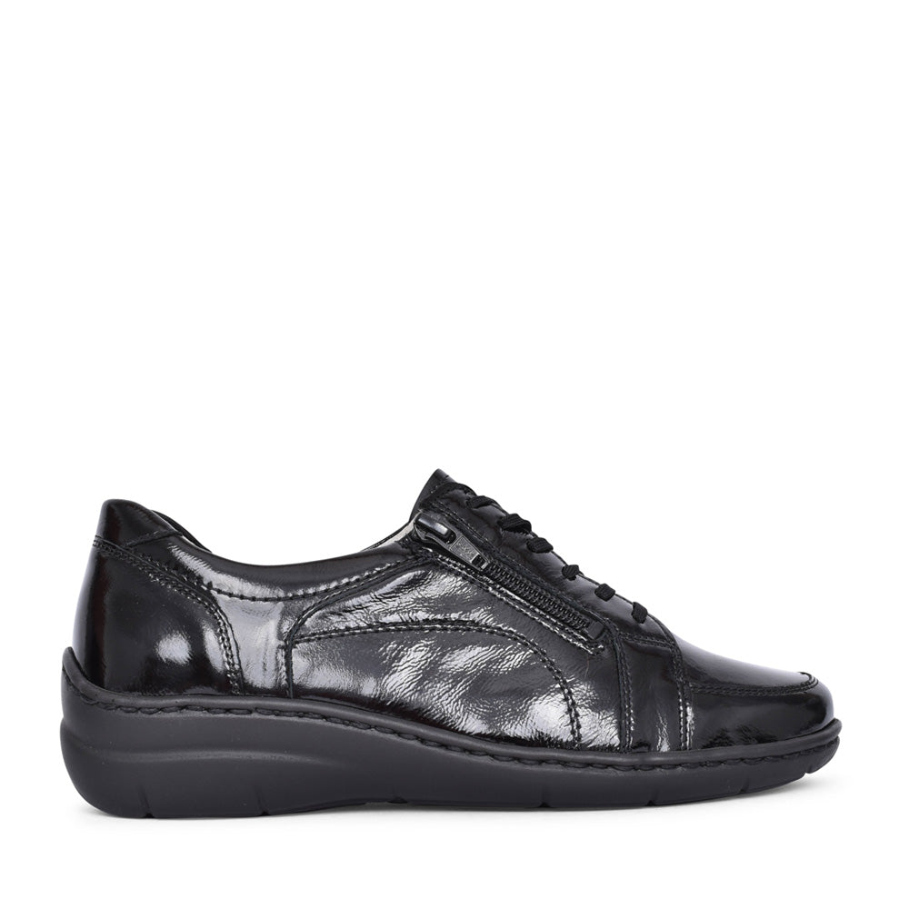 Hania Laced Shoe In Blk Patent