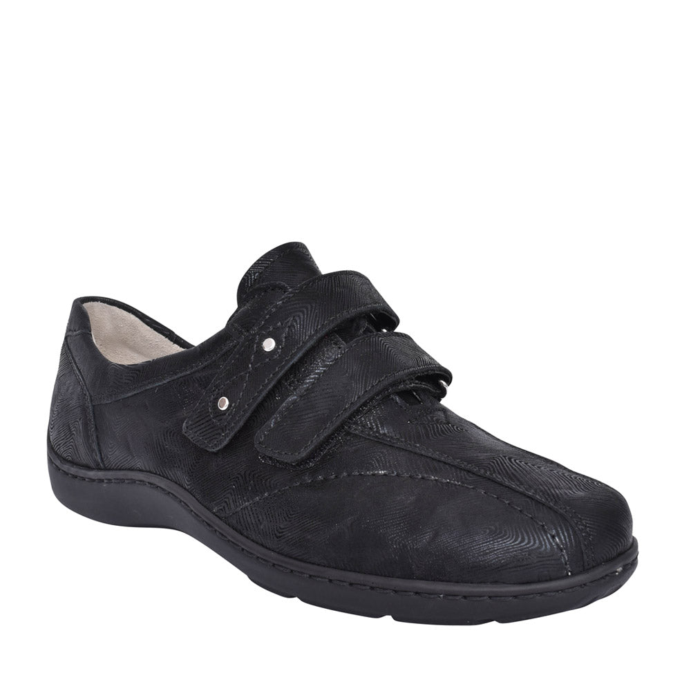 Ladies 496301 Henni Velcro Shoe In Black