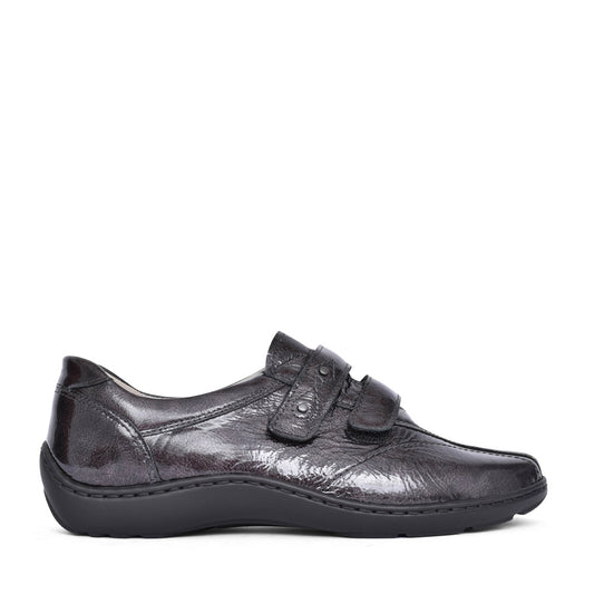 Ladies 496301 Henni Velcro Shoe In Charcoal