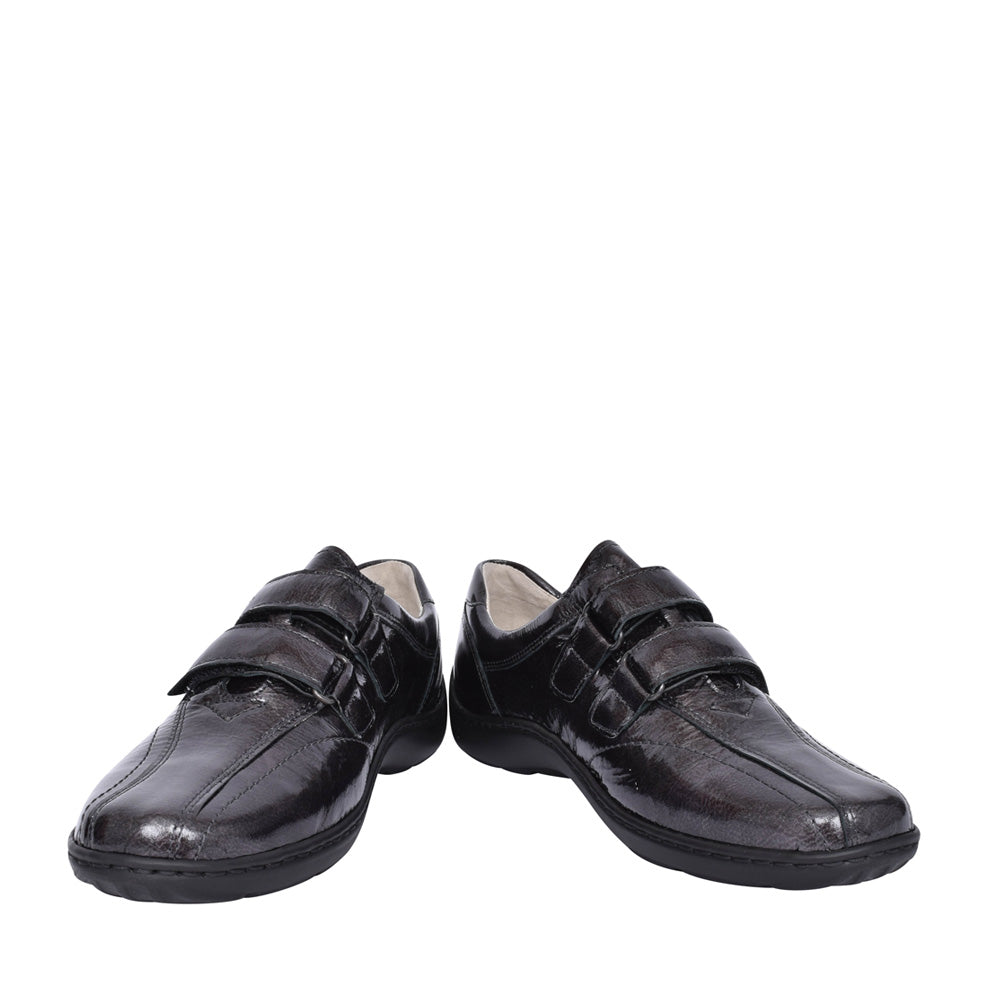 Ladies 496301 Henni Velcro Shoe In Charcoal