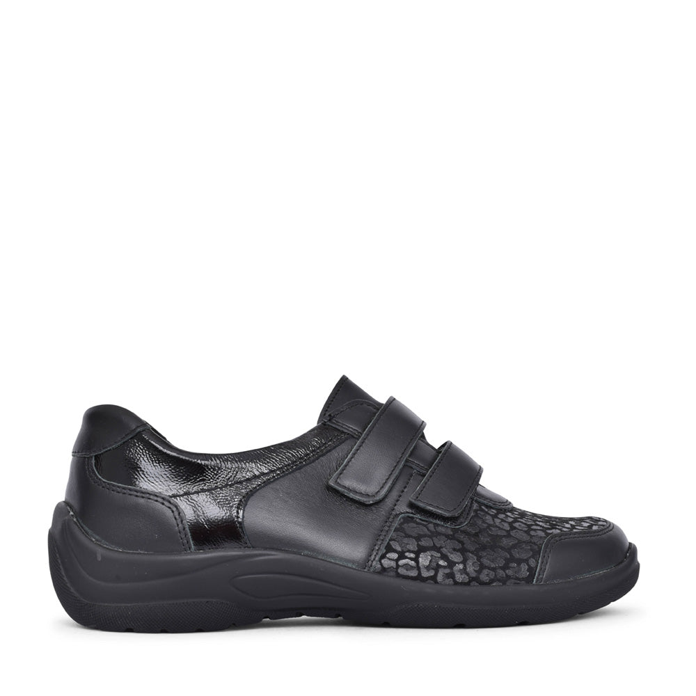 Ladies 312h01 Hesna Velcro Shoe In Black