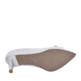 Ladies 6298 G-fit Medium Heel Court Shoe In Silver
