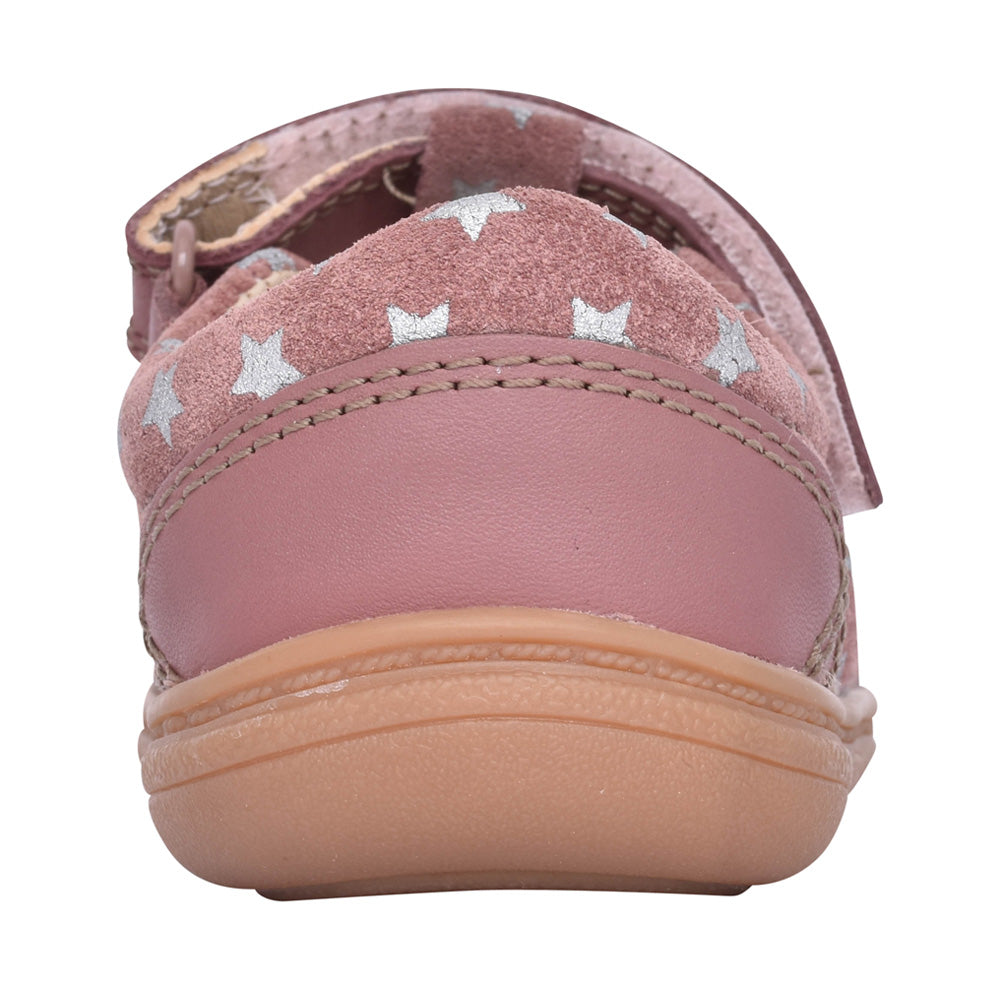 Girls Flash Mouse Dusty Pink Leather T-bar Shoe In Kids F Fit