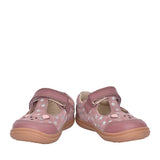 Girls Flash Mouse Dusty Pink Leather T-bar Shoe In Kids G Fit