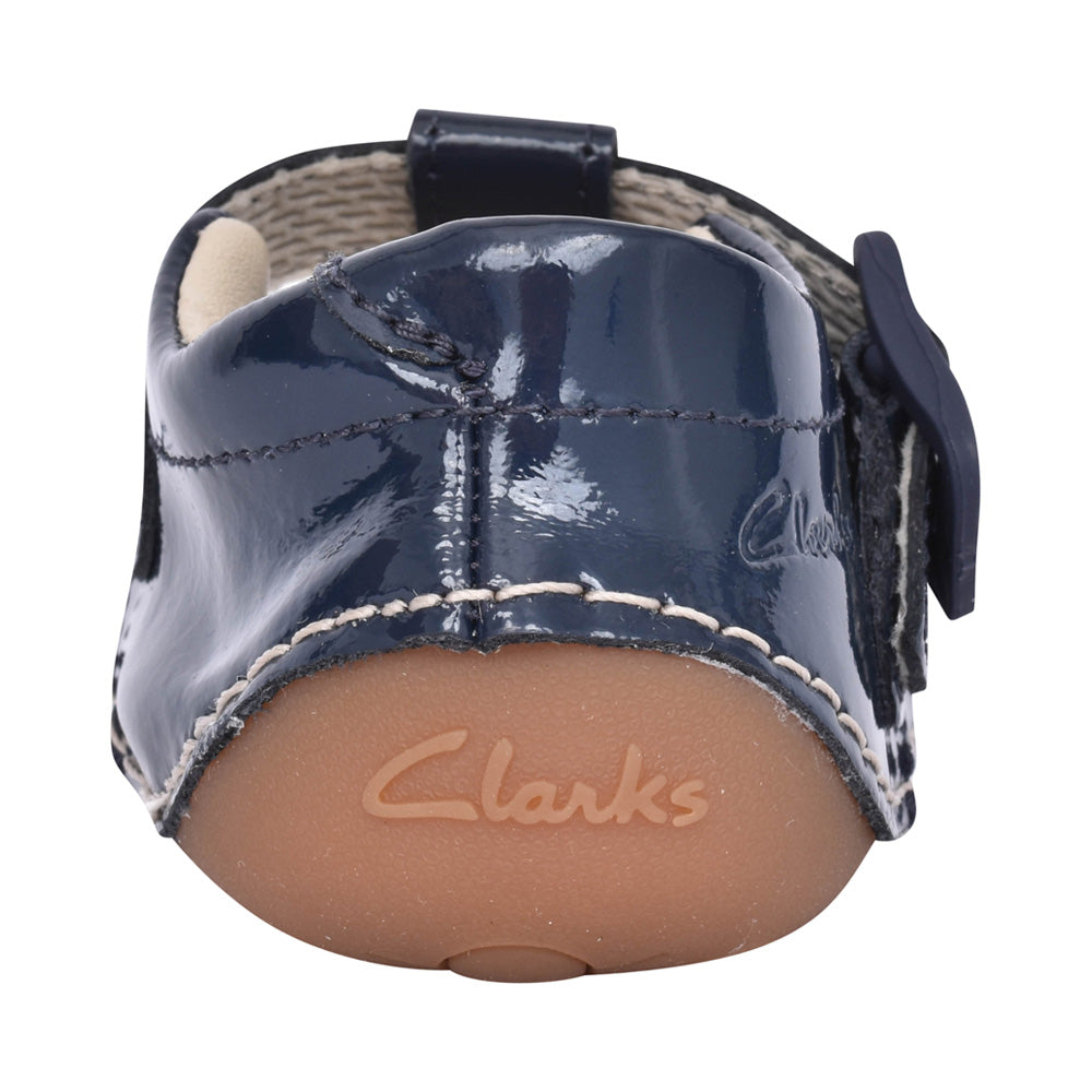 Girls Tiny Beat Navy Patent Shoe In Kids G Fit