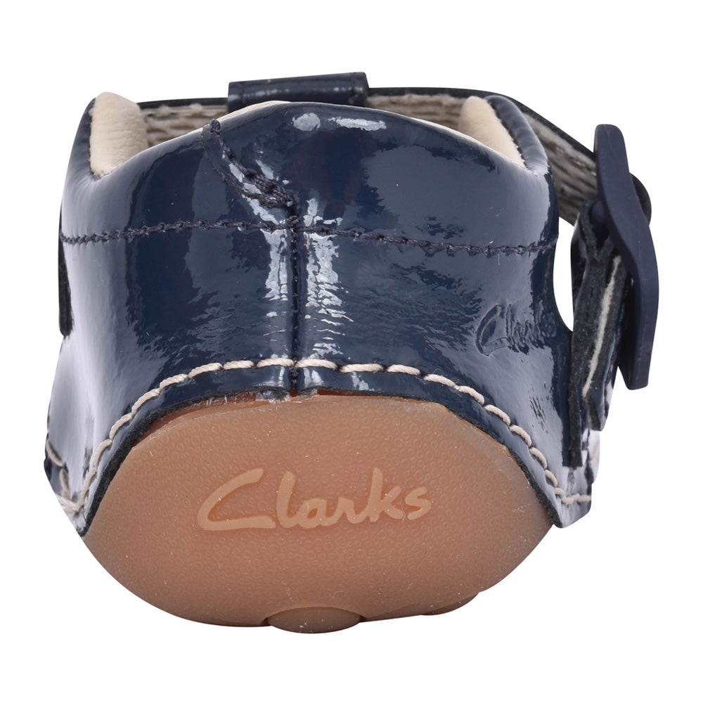 Girls Tiny Beat Navy Patent Shoe In Kids H Fit