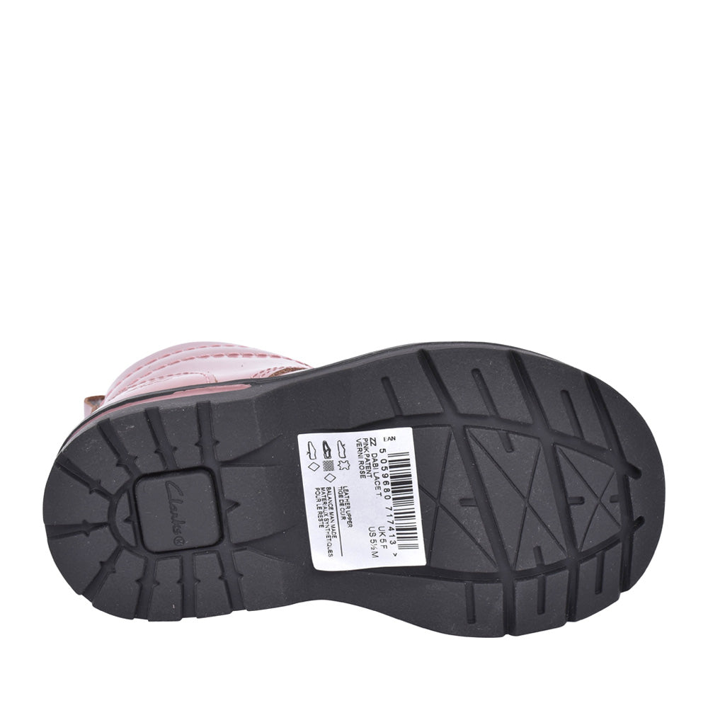 Girls Dabi Lace Pink Patent Boot In Kids F Fit