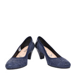 Ladies 6299 G-fit Low Heel Court Shoe In Navy