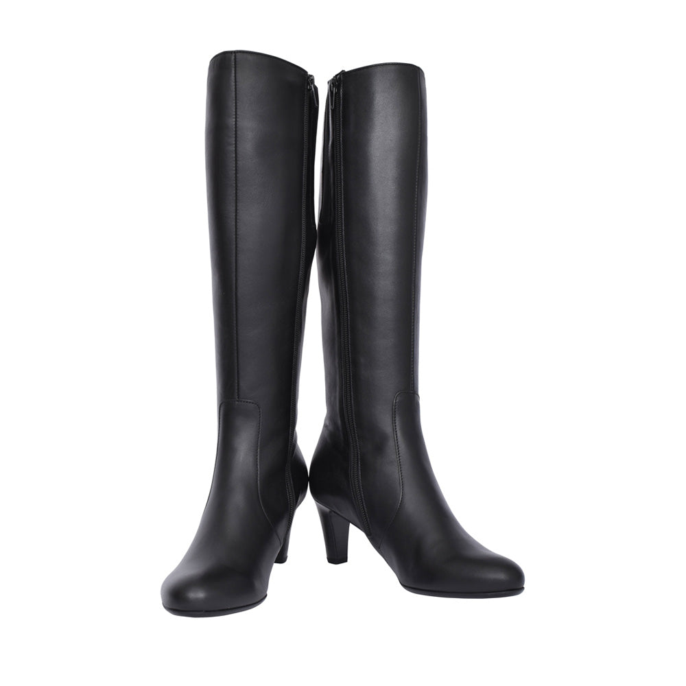 Ladies 95.858 Maybe S. Long Leg Medium Heel Boot In Black
