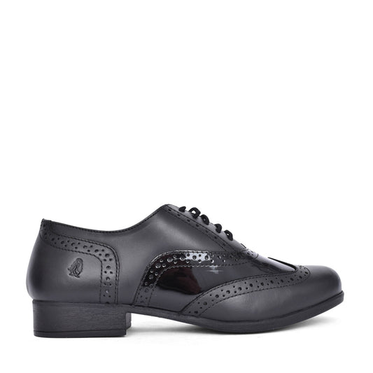 Girls Kada Brogue In Blk Leather