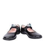 Girls Lk8111 Maribella 2 Velcro Shoe In Blk Patent