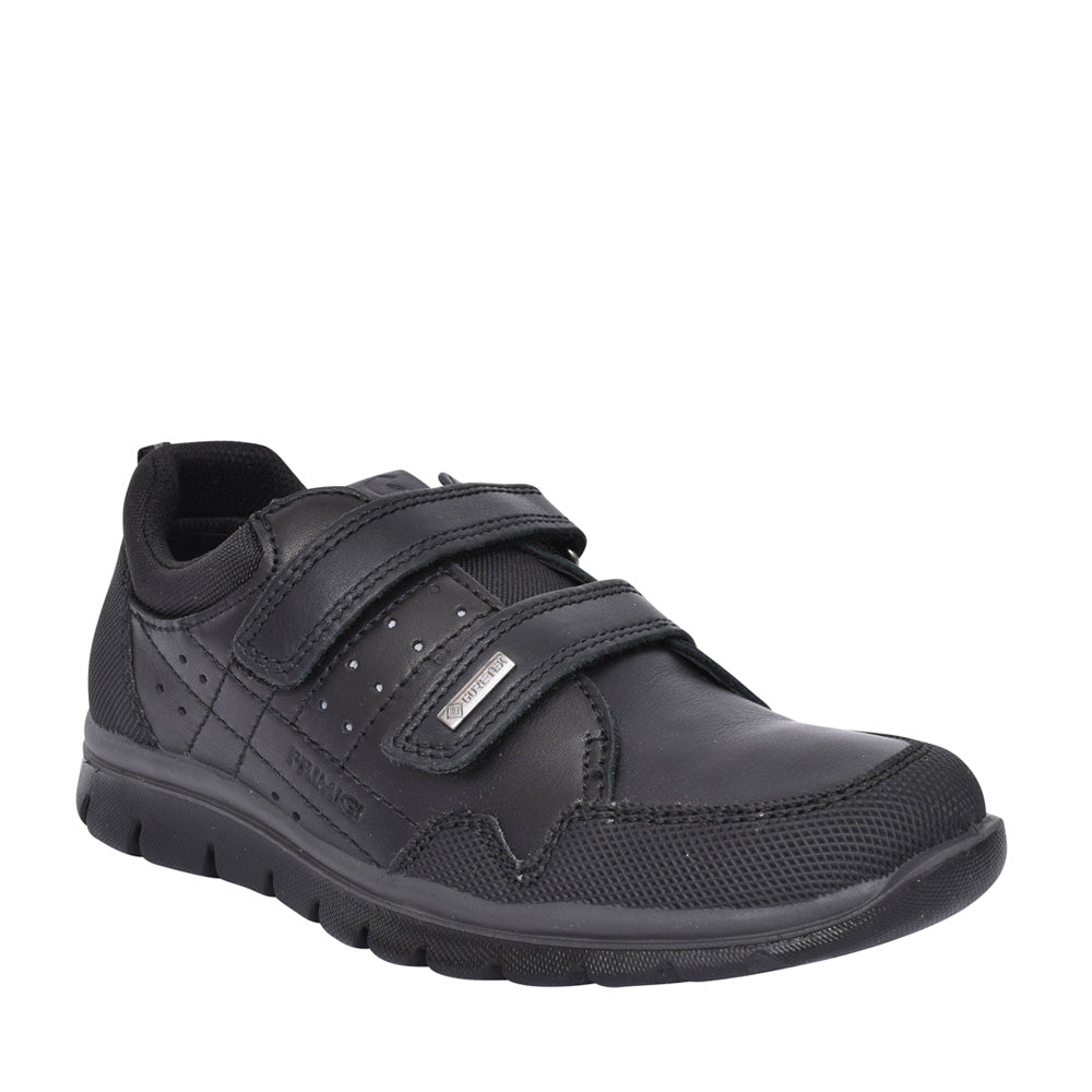Boys 6395600 Leather Velcro Shoe In Blk Leather