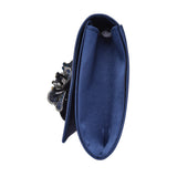 Ladies Zlr039 Ankara Clutch Bag In Navy