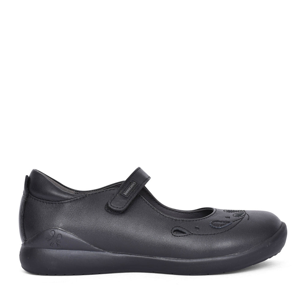 Girls 221280 Mercedes Mary-jane Shoe In Blk Leather