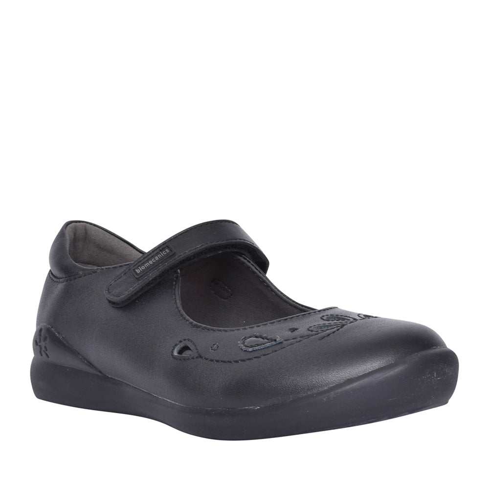 Girls 221280 Mercedes Mary-jane Shoe In Blk Leather