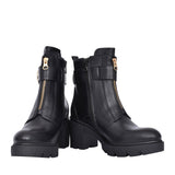 Ladies 13771 Medium Heel Ankle Boot In Black
