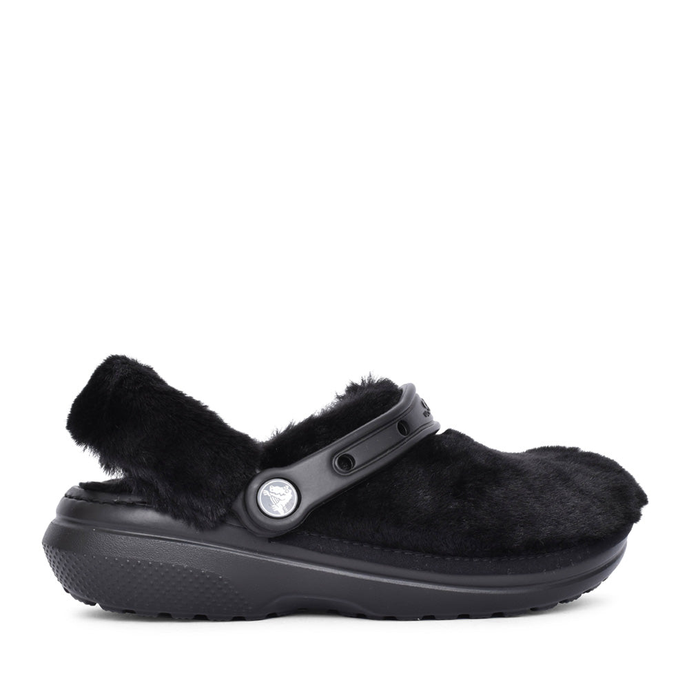 Unisex 207303 Fluffy Clog Slipper In Black