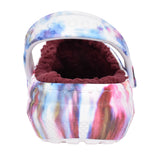 Unisex 206341 Fuzz Lined Tie Dye Clog In Multi-colour
