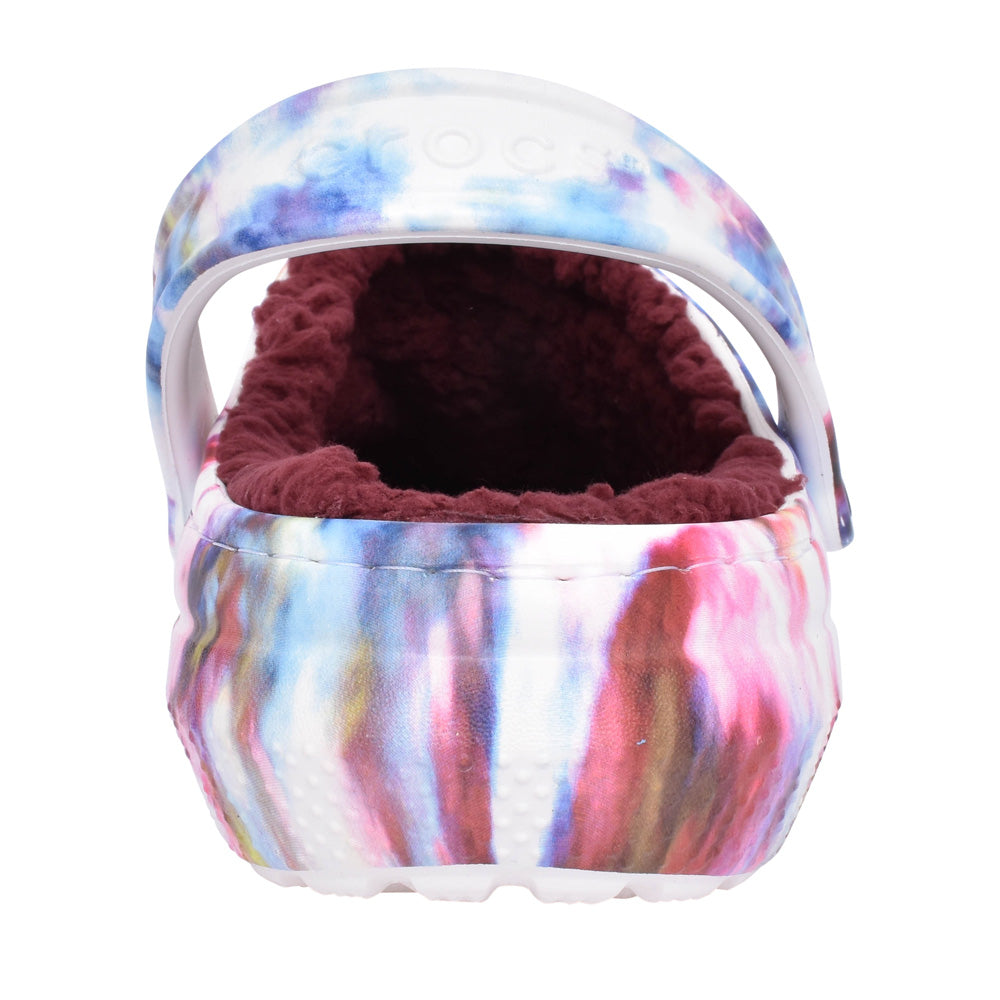 Unisex 206341 Fuzz Lined Tie Dye Clog In Multi-colour