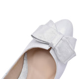 Ladies 8026 Low Heel Court Shoe In Silver