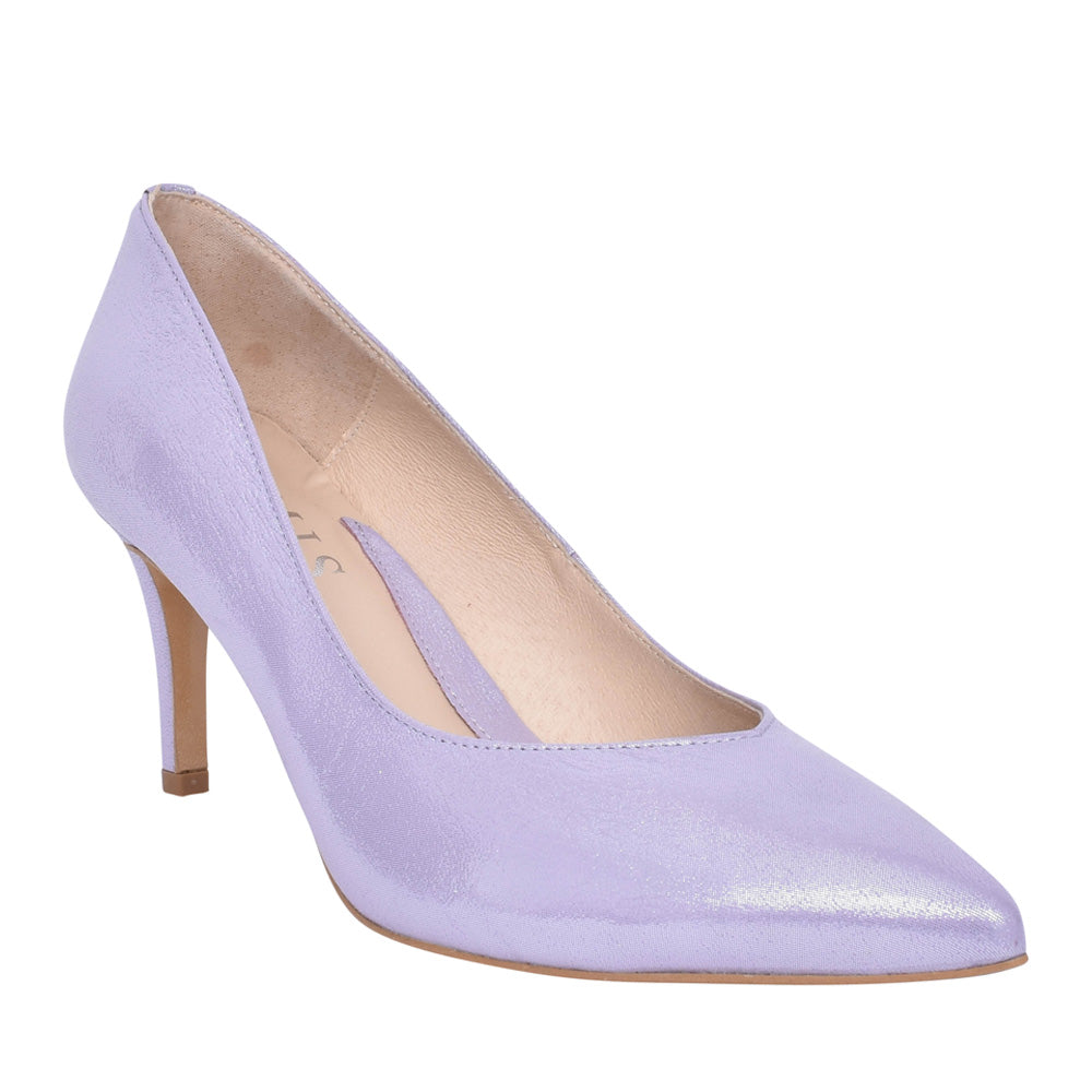 Ladies 6047 Medium Heel Court Shoe In Lavender