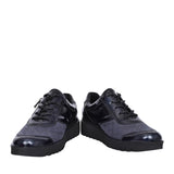 Ladies H-florenz 711h01 Wedge Trainer In Navy Patent