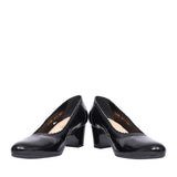 Ladies 5527 G-fit Low Heel Court Shoe In Black Patent
