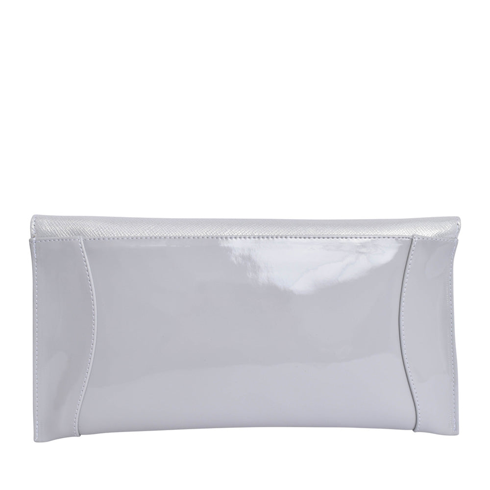 Ladies 002 Clutch Bag In Silver