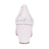 Ladies 5899 Wedge Court Shoe In Beige
