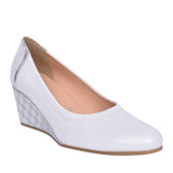 Ladies 5899 G-fit Wedge Court Shoe In White