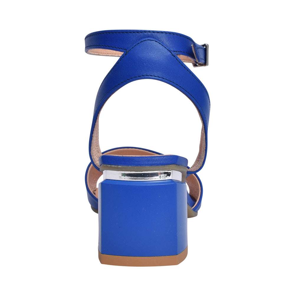 Ladies 3942 Low Heel Sandal In Cobalt